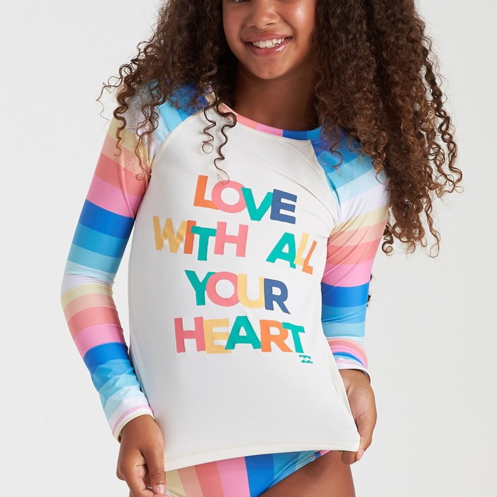 💜🏝 Billabong Girls’ 💛 Rashguard Set 💕 - Picture 4 of 4
